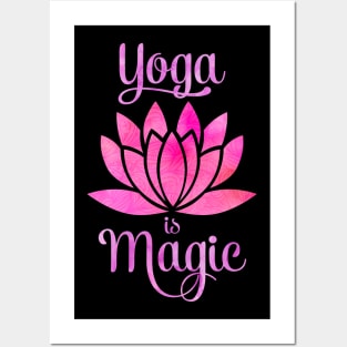 Yoga is magic. Posters and Art